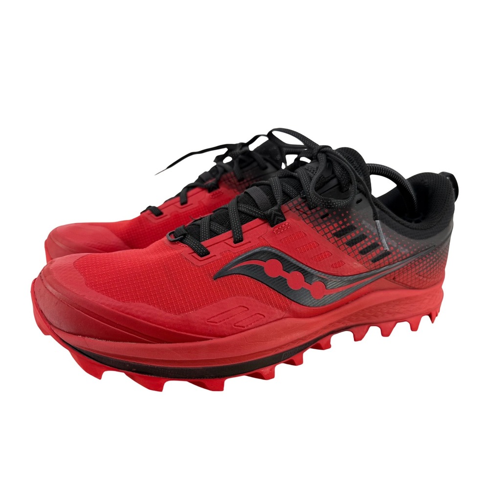 Saucony Peregrine 10 Mens Trail Running Shoes Red Black S20568-20 Size 11.5